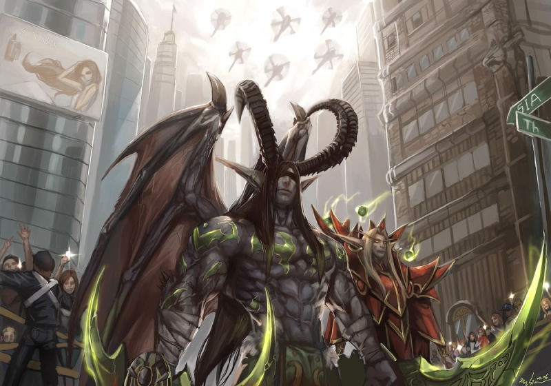 sunstrider, 480P, illidan, Illidan Stormrage, video, world, x, games, kaelthas, art, world of warcraft, warcraft, stormrage, hd