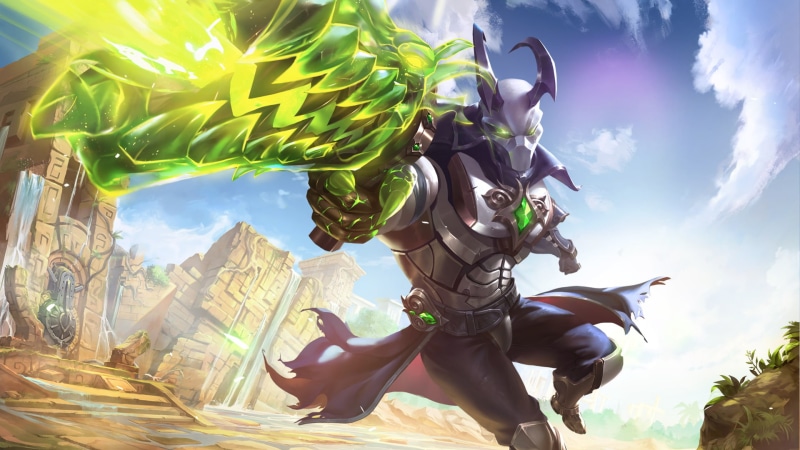 representation, craft, nature, paladins, art and craft, sunlight, low angle view, day, human representation, creativity, 1080P, cloud - sky, androxus