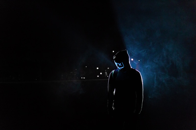 colours, copy space, male, waist up, mist, enjoyment, led lights, arts culture and entertainment, rear view, full length, darkness, illuminated, dark, smoke