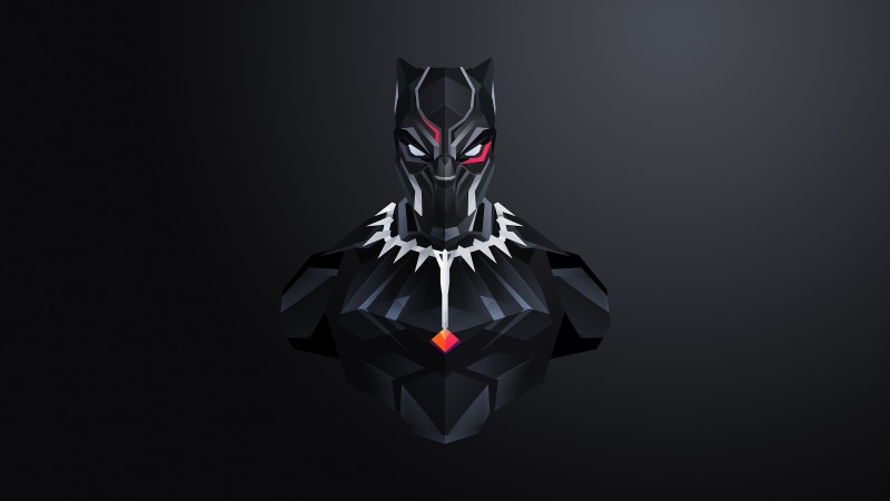 4K, 4K, Minimal, Black Panther