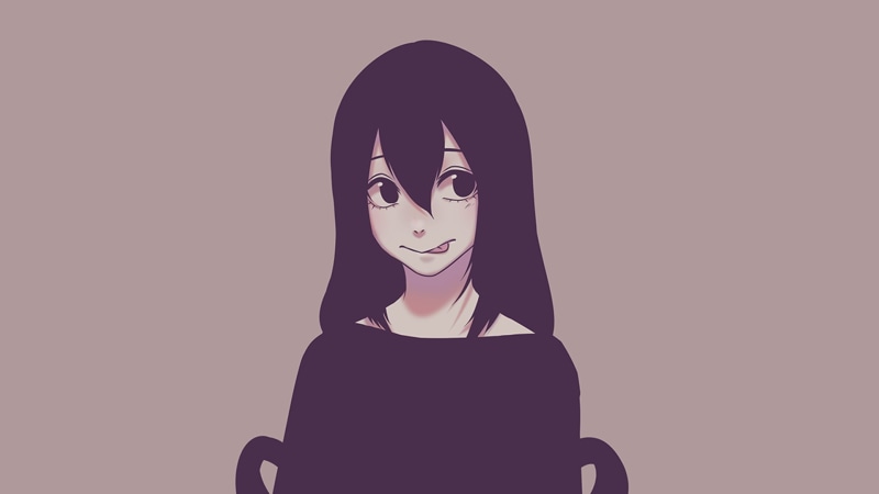 body part, illustration, black, human hair, sitting, studio shot, looking, women, 1080P, human body part, Boku no Hero Academia, haired, lifestyles, indoors