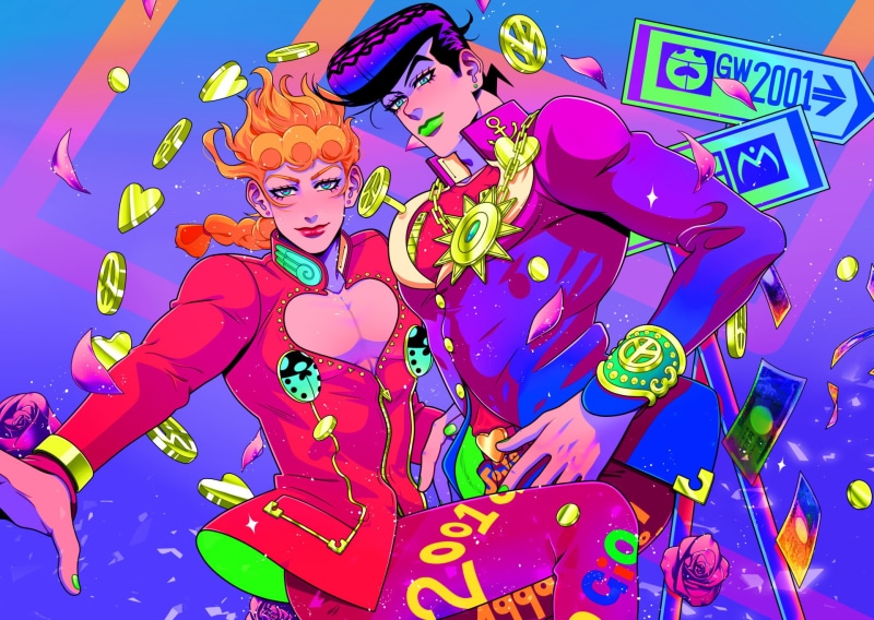 Jojos Bizarre Adventure, 1080P, Giorno Giovanna, Anime, Josuke Higashikata