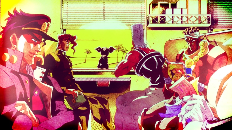 1080P, Jotaro Kujo, Anime, Jean Pierre Polnareff, Joseph Joestar, Muhammad Avdol, Jojos Bizarre Adventure, Iggy (Jojos Bizarre Adventure), Noriaki Kakyoin