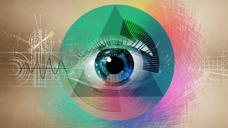 blue, eyes, data, computer Graphic, computer, artwork, 4K, people, iris - eye, equipment, close-up, multi colored, circle, sensory perception, space, human body part