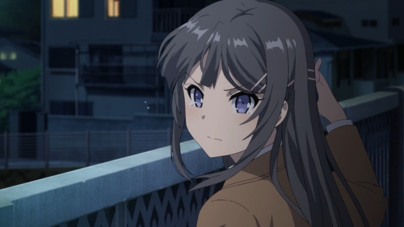 Mai Sakurajima, Anime, Blue Eyes, Grey Hair, Tears, Rascal Does Not Dream of Bunny Girl Senpai, 1080P