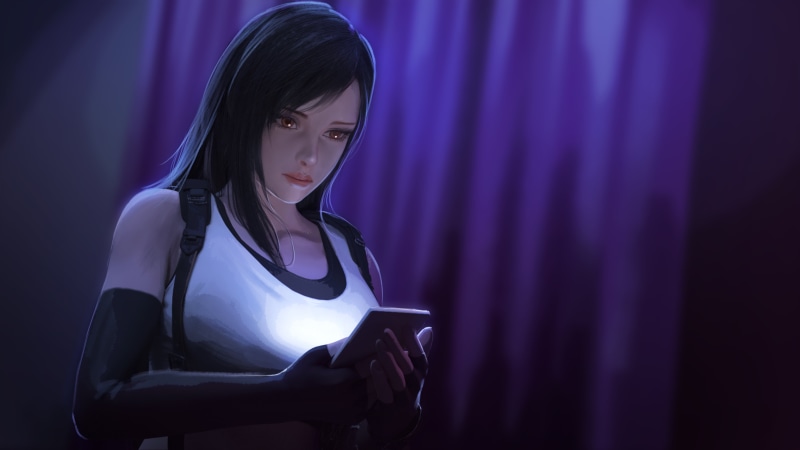 video games, illustration, 5K, fan art, digital art, Final Fantasy VII: Remake, video game girls, Firolian, long hair, artwork, drawing, Final Fantasy