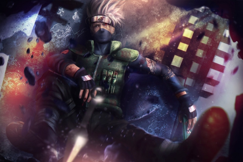 anime, anime boys, realistic, Naruto Shippuuden, Hatake Kakashi, 1080P