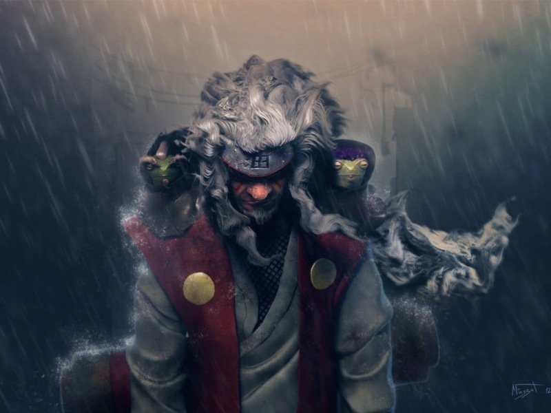 art and craft, costume, manga, waist up, 2012 (Year), one person, clothing, representation, fantasy art, beards, 480P, Jiraiya, outdoors, leisure activity