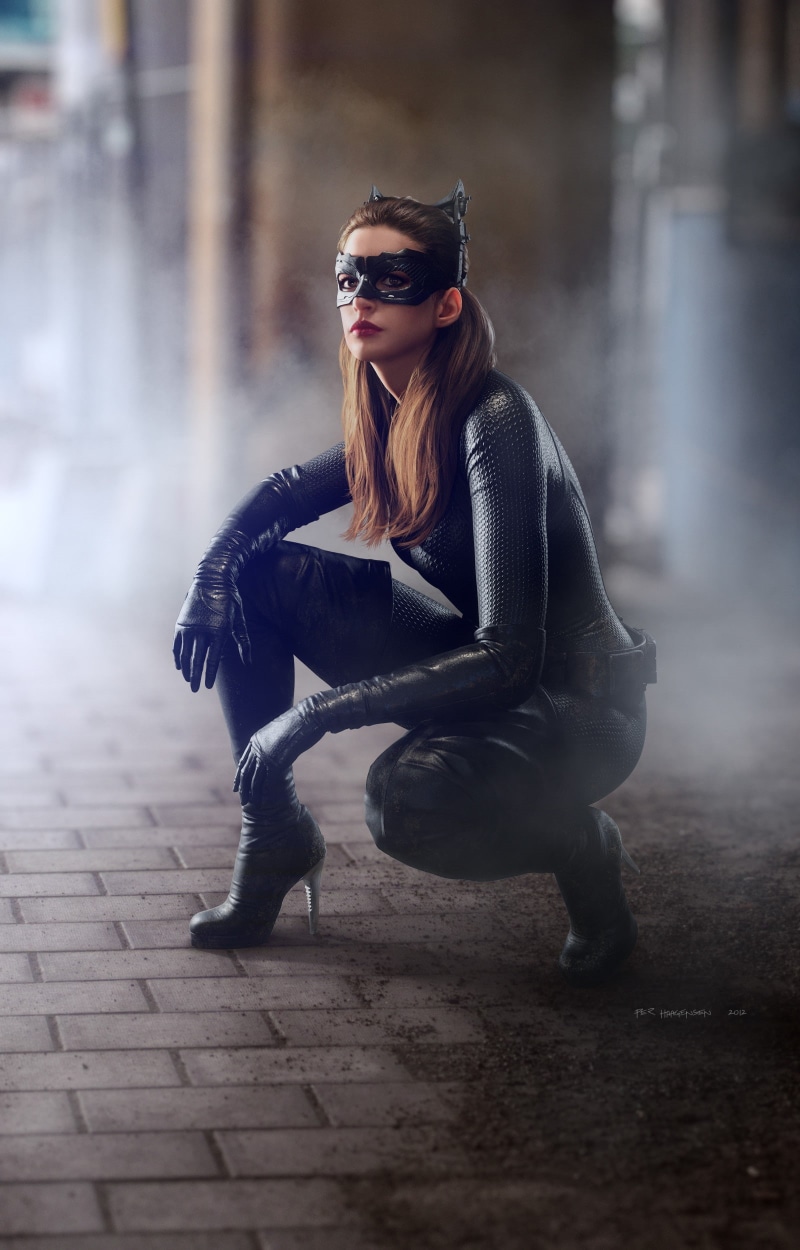 catsuit, Anne Hathaway, The Dark Knight Rises, render, Catwoman, 1080P, 3D, CGI