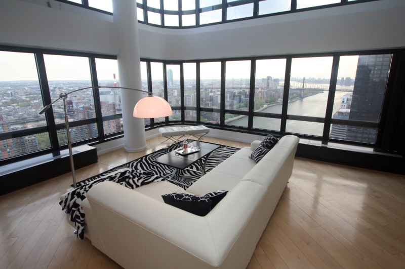 space, lifestyles, sofa, sparse, home Ownership, no People, wood, open, decor, table, looking At View, bedroom, new, furniture, empty, city apartment, 2K