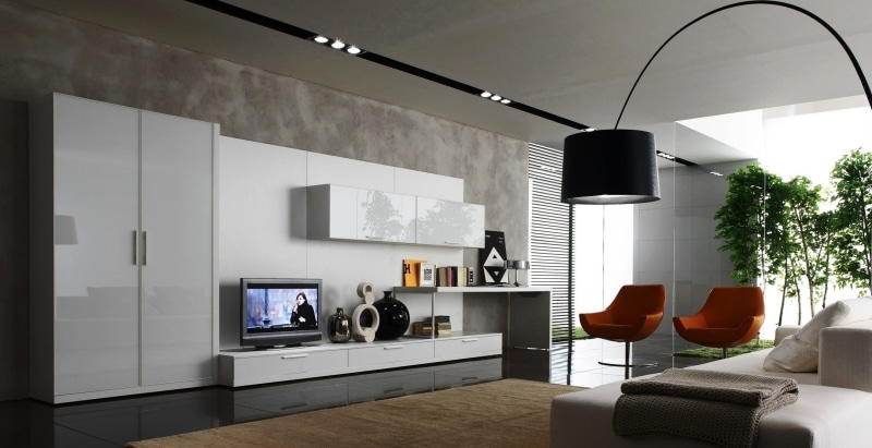 table, television Set, lighting equipment, elegance, wealth, wide, home, technology, light, rack, indoors, flooring, house, wall - Building Feature, electric Lamp