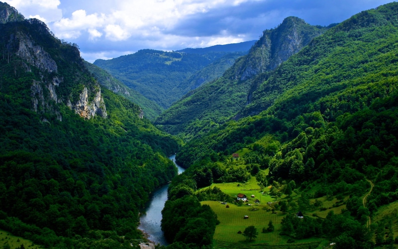 desktop, landscape, montenegro, national, tara, air, park, hd, 2K, view, durmitor, river