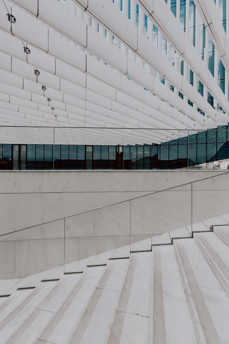 pattern, city, modern, minimal, headquarters, lisbon, building, no people, edp, window, transportation, reflection, built structure, white, mateus, contemporary