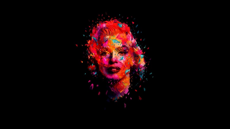 adult, emotion, 1080P, beauty, portrait, one Person, backgrounds, black Color, make-up, monroe, beautiful, color Image, singer, illuminated, cut out, face