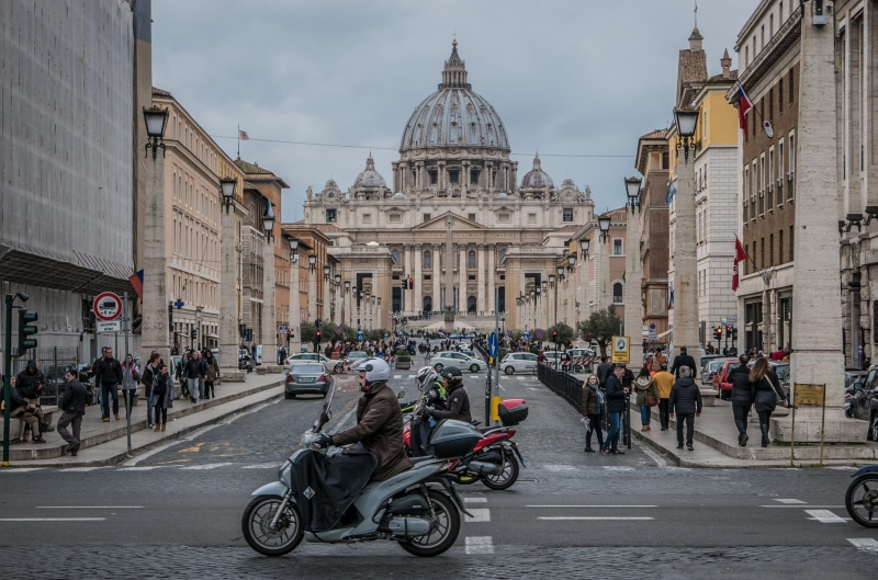 catholic, traffic, basilica, st, sky, europe, rome, adult, women, transportation, group of people, travel destinations, peter, christianity, buildings