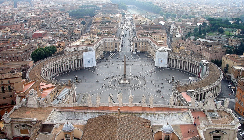 aussichtspnkt, perspective, lookout, no people, view, castel santangelo, st peter, aerial view, europe, italy, the past, city, clock, outlook, viewpoint