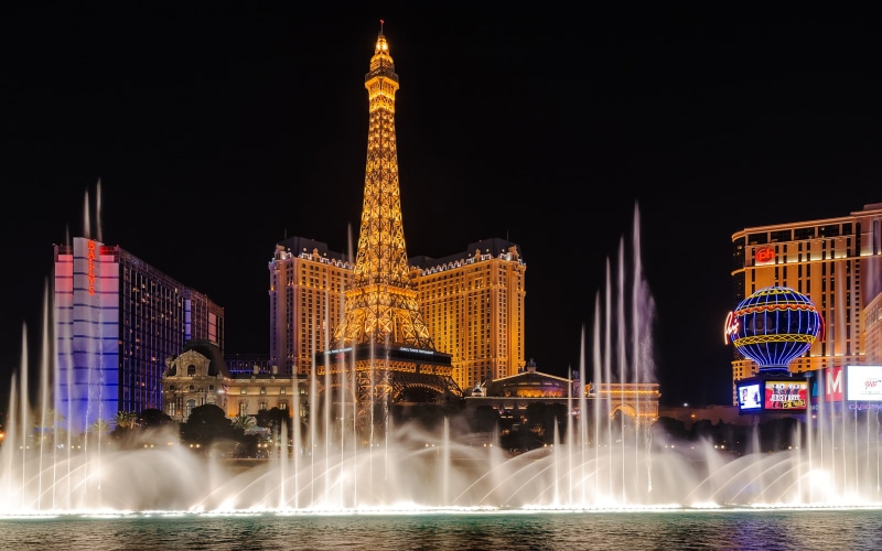 las, usa, tower, eiffel, vegas, nevada, bellagio, fountain, 2K, desktop, hd