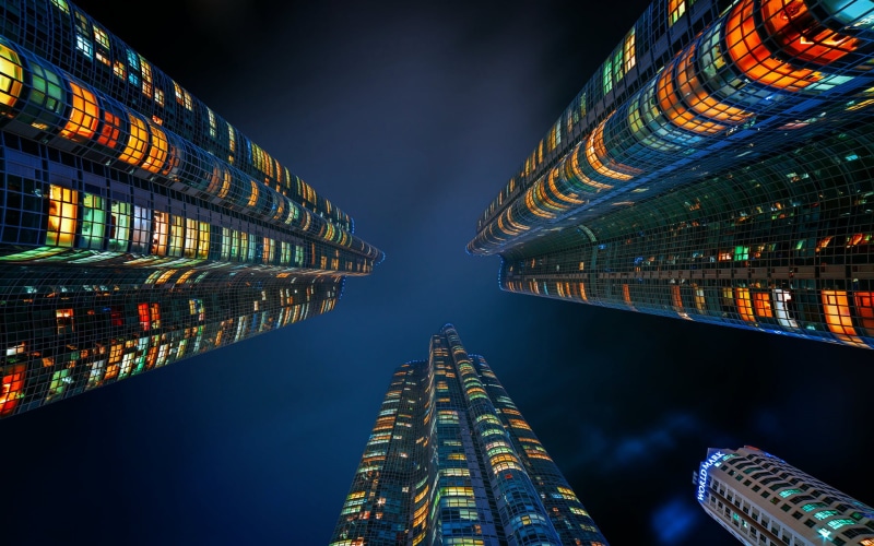 asia, built Structure, building, city, urban Skyline, nighttime, tower, city Life, dark, architecture, tall - High, urban Scene, glass - Material, cityscape