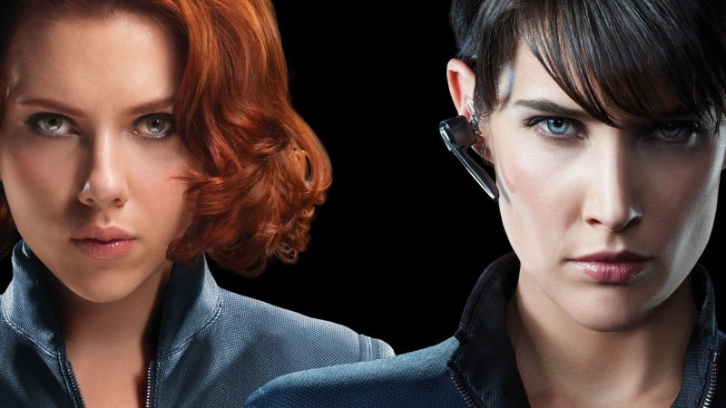 Cobie Smulders, Avengers, The Avengers, 1080P, Scarlett Johansson, Maria Hill, Natasha Romanoff, Black Widow