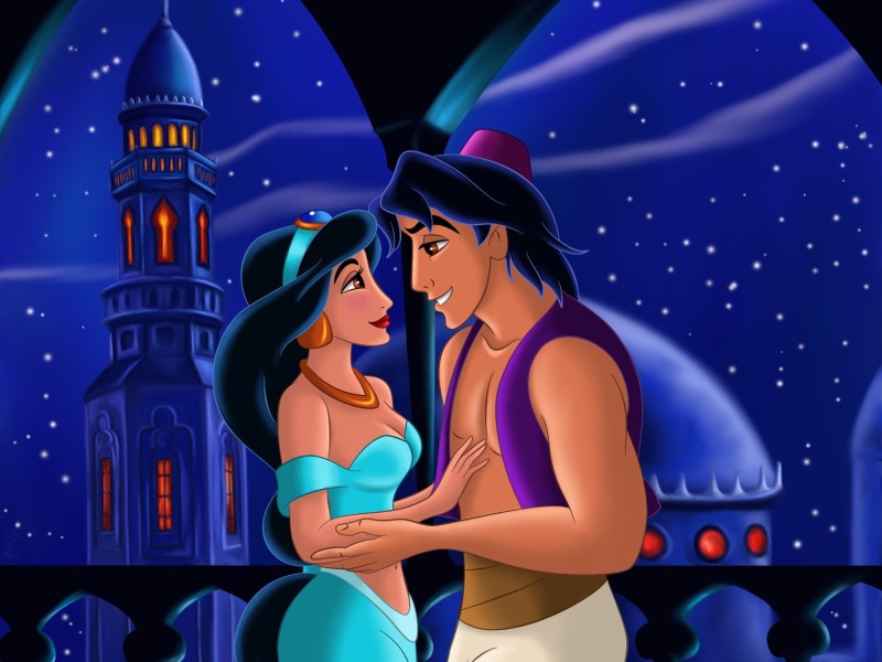 Princess, night, vector, window, three quarter length, women, people, real people, computer Graphic, East, love, young Adult, moon, cartoon, balcony, illustration