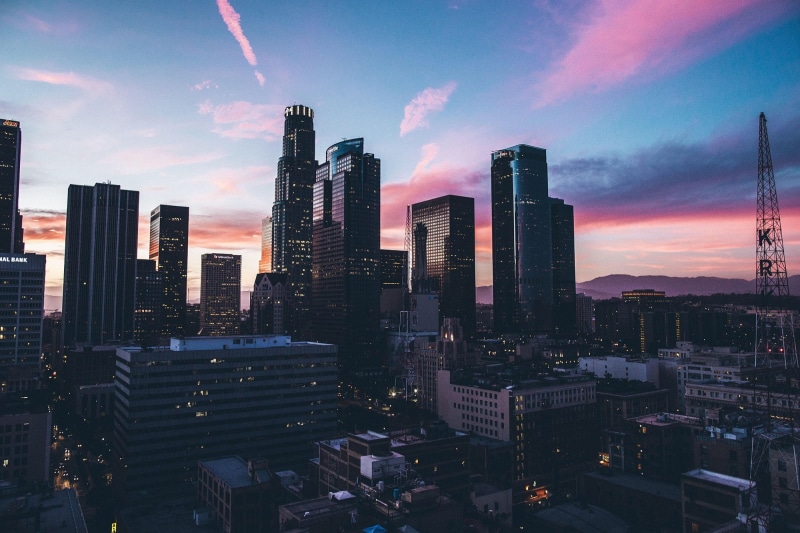 tall - High, office building exterior, silhouette, no people, asia, dusk, mountains, spire, outdoors, sky, modern, city, night, cloud - sky, downtown District