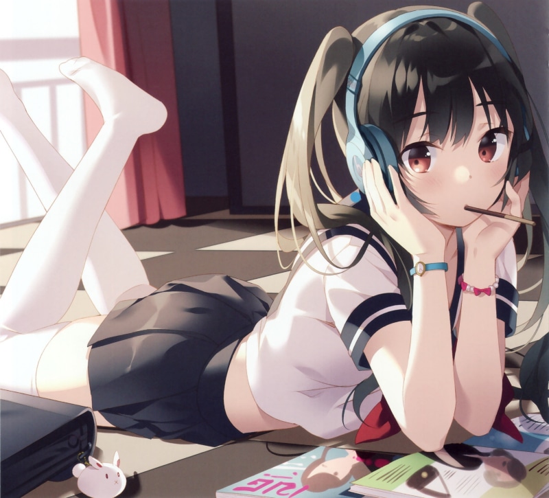 anime, creativity, women, original characters, lifestyles, real people, adult, glasses, headphones, anime girls, indoors, sunglasses, people, 1080P, mannequin