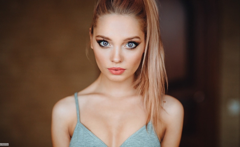 teenager, beautiful woman, portrait, blonde, 1080P, hair, young adult, one person, grey clothing, beauty, females, looking at camera, young women, fashion