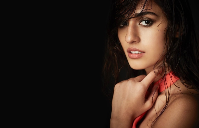 human body part, young women, women, beautiful woman, hair, adult, black background, body part, portrait, studio shot, patani, disha, looking at camera