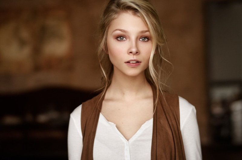 model, Maxim Guselnikov, white, hairstyle, portrait, long, beauty, young adult, long hair, sleeved, blond hair, adult, eyes, looking at viewer, headshot