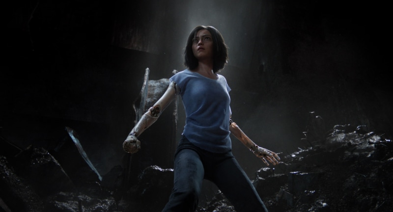 fear, indoors, aggression, alita, smoke - physical structure, sign, one person, adult, angel, emotion, mouth open, anger, communication, dark, casual clothing
