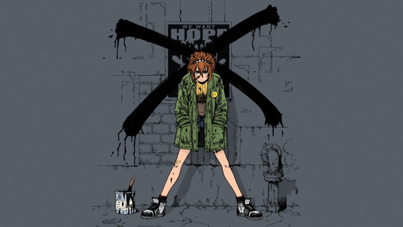 Koyomi, Battle Angel Alita, short pants, anime girls, angry, short hair, GUNNM, 1080P, tomboys, anime, Alita: Battle Angel, manga, redhead