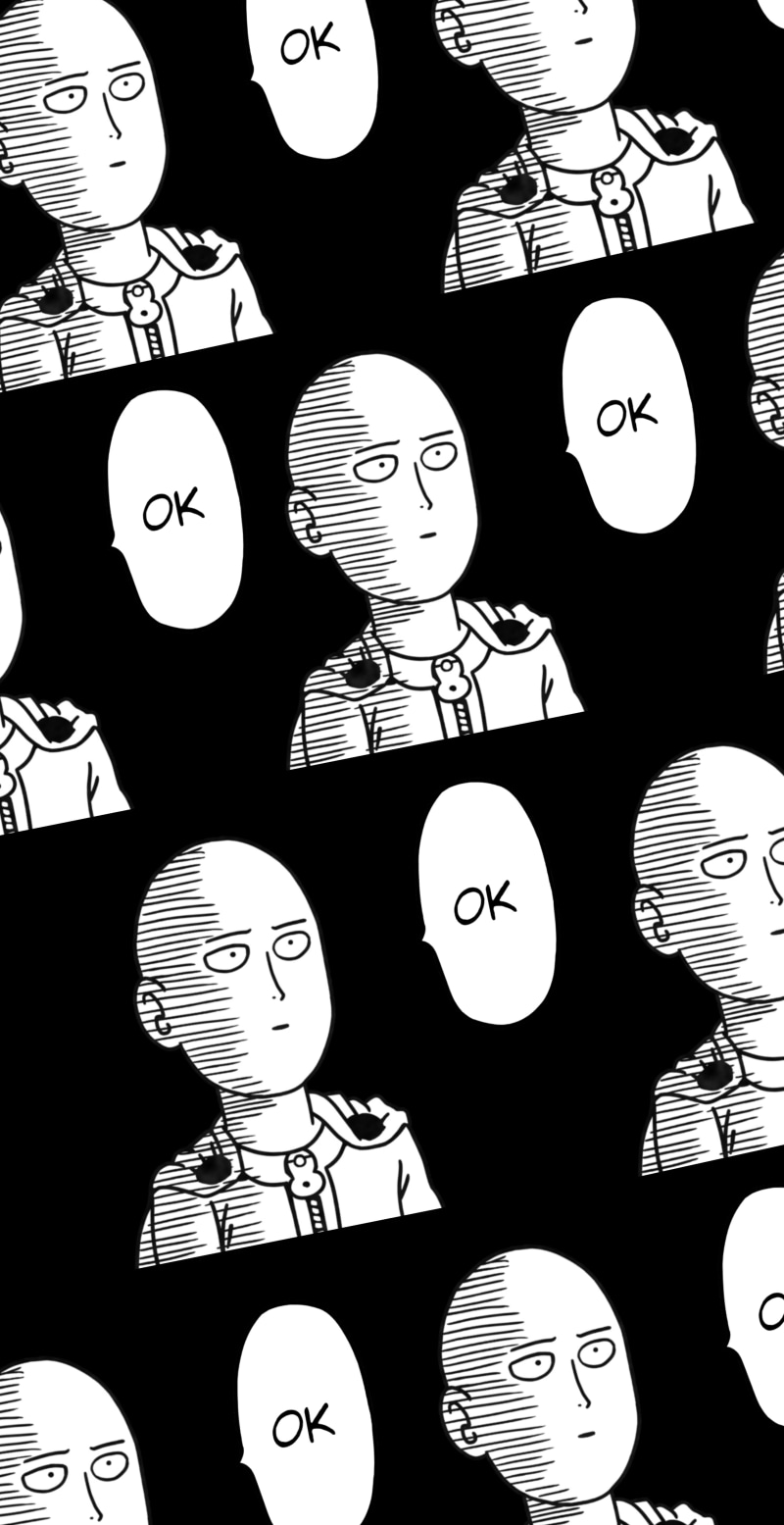 One-Punch Man, 5K, anime, manga, Saitama, amoled
