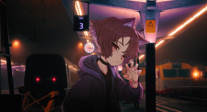 2D, 2K, anime, night, irl