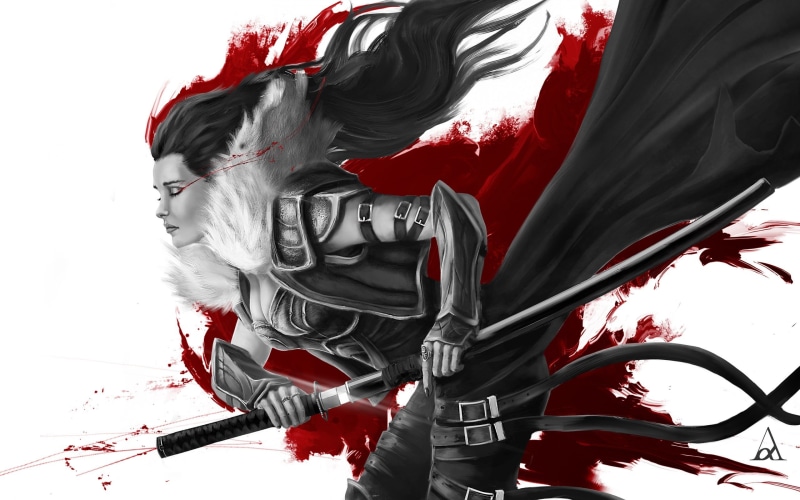 paint, white Background, Art, death, creativity, samurai, black Color, communication, art and craft, day, representation, people, messy, sword, blood, one Person