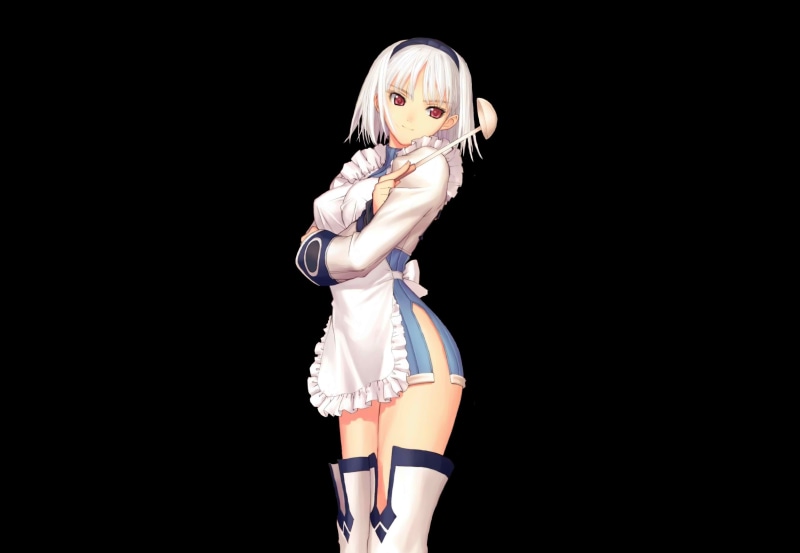 Blanc Neige, silver, adult, young women, three quarter length, short hair, standing, beautiful woman, Tony Taka, 2K, red eyes, copy space, arts culture and entertainment