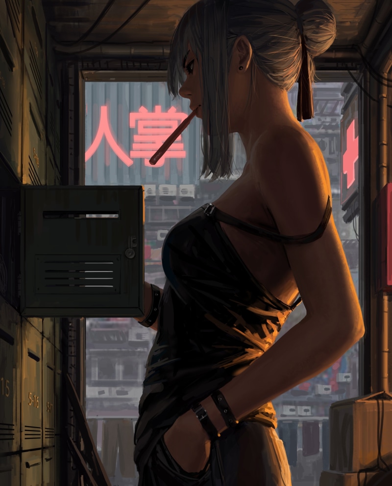 GUWEIZ, artwork, digital art, women, Bad guys, 4K