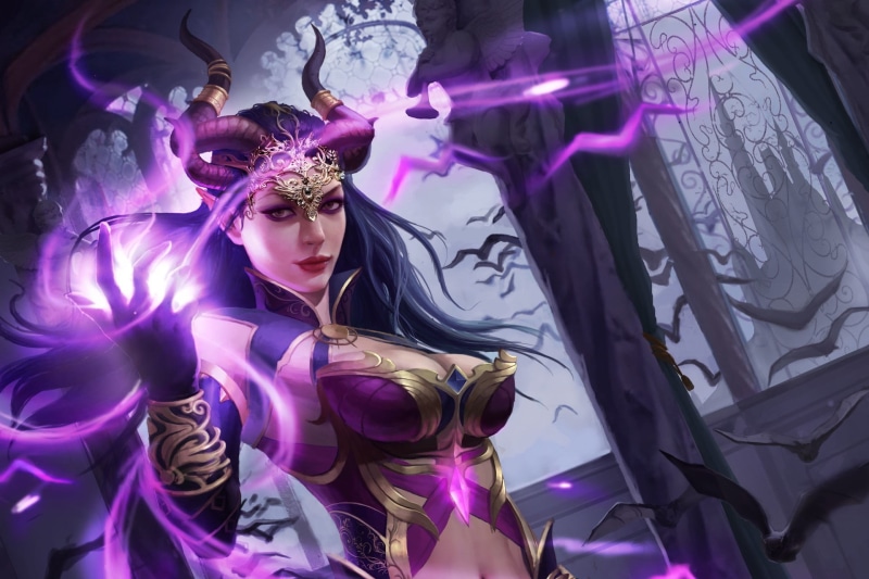 1080P, magic, art, bats, fantasy, demoness, horns