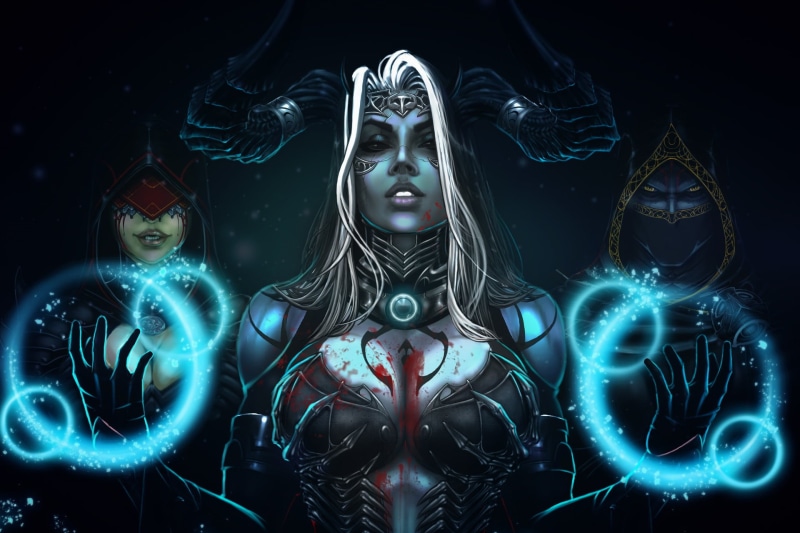 Anwar Gant, Devil, Demons, Dragon, Demoness, Succubus, Dark Queen, Art, Magic, Illustration, by Anwar Gant, Darkness, Girl, Horns, 1080P, Fiction, Beautiful