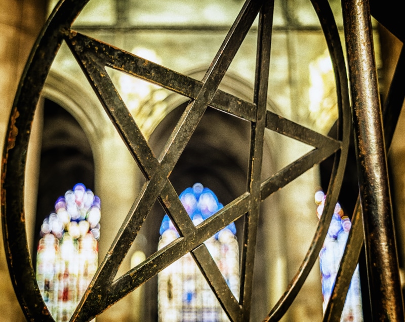 steel, connection, the witch, secret, church, design, religious, indoors, black steel, pentagram, religion, building, illuminated, mysticism, day, lighting equipment