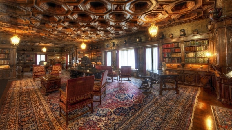 indoors, seat, window, library, absence, architecture, ceiling, illuminated, carpet - decor, sofa, 1080P, cabinet, no people, flooring, furniture, luxury