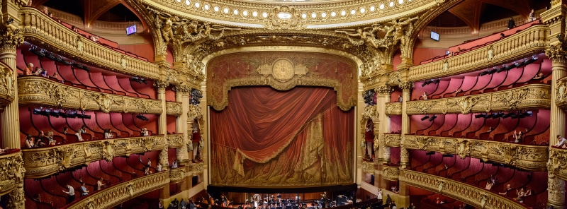curtain, classical, theatrical, theater stage, art and craft, arts culture and entertainment, red, no people, paris, indoor, stage, red curtain, indoors