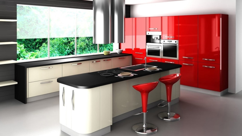 indoors, furniture, home interior, interior design, stove, kitchen counter, home, window, sink, building, 720P, domestic kitchen, household equipment