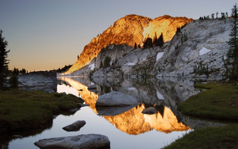 water, environment, mountain, non-urban scene, 1080P, tranquility, beauty in nature, nature, reflection, rock, mountain windows vista microsoft windows operating systems