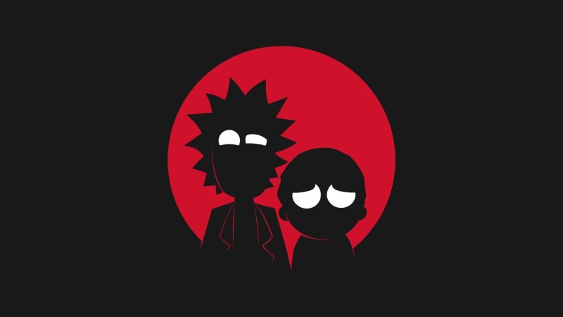 geometric shape, halloween, close-up, full moon, communication, 1080P, silhouette, rick and morty adult swim minimalism, circle, shape, sign, black background
