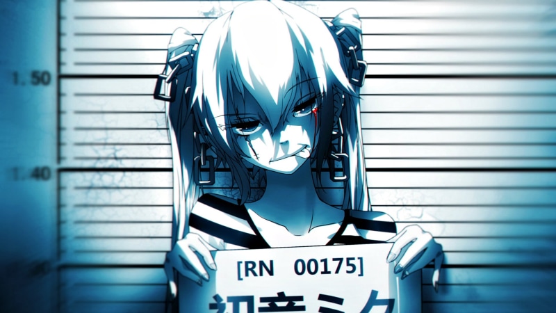 Hatsune Miku, anime girls, human representation, Vocaloid, text, clothing, blinds, blue, anime, standing, futuristic, 1080P, communication, technology