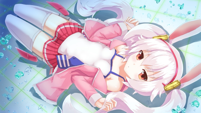 long, ryouiki, loli, hair, brown, com, 260006, bunny, ears, animal, zettai, azur, konachan, lane, twintails, (artist), tagme, thighhighs, white, 2K, skirt
