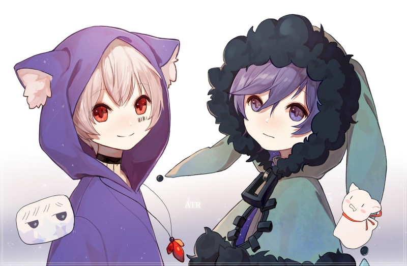 utaite, soraru, necklace, male, blonde, hair, tattoo, blue, singer, com, nico, hoodie, all, short, konachan, mafumafu, 1080P, sal, red, 248443, choker