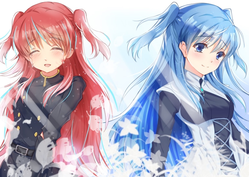 uniform, blue, long, chtholly, tagme, nota, shuumatsu, seniorious, crying, konachan, 253650, eyes, red, shitemasu, 720P, tears, (artist), twintails, com