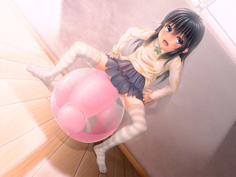loli, hair, black, eyes, seifuku, original, thighhighs, 720P, long, blue, chakabo