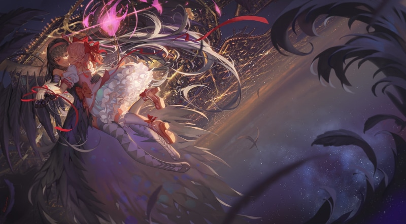 720P, anime girls, Mahou Shoujo Madoka Magica, Akemi Homura, Kaname Madoka
